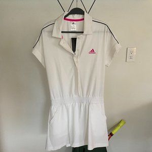 Adidas BRAND NEW tennis dress button down white with collar